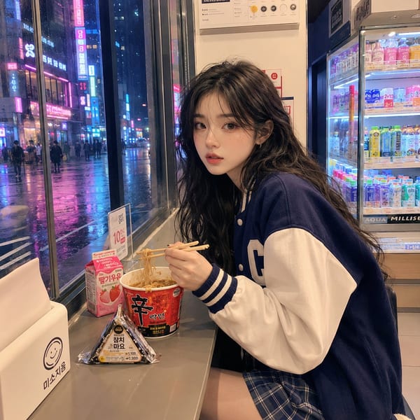 Late-night Seoul ramen photo + journal page: GPT Image 2 prompt