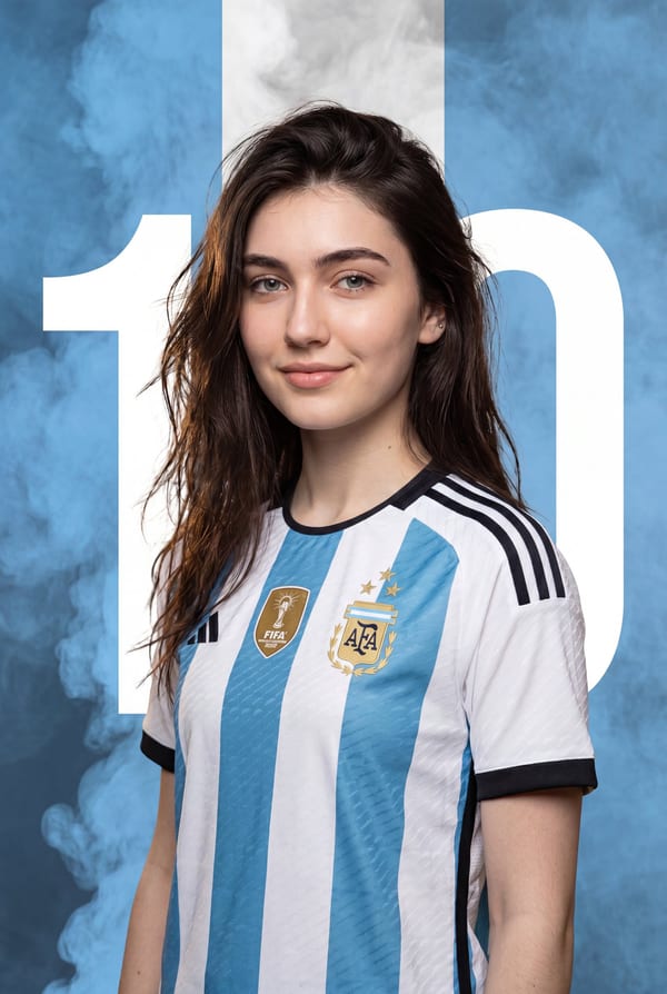 Argentina soccer player sports poster: GPT Image 2 prompt