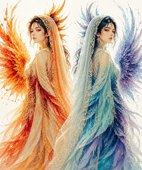 Twin phoenix goddesses: GPT Image 2 prompt