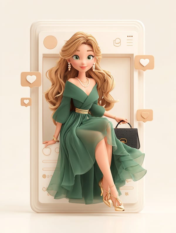 3D social media fashion frame: GPT Image 2 prompt