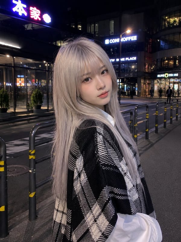 Korean night street portrait: GPT Image 2 prompt