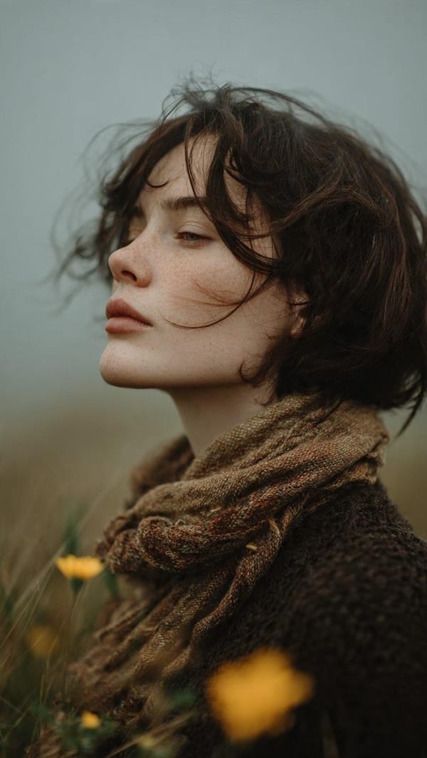 Windy meadow fine-art portrait: GPT Image 2 prompt